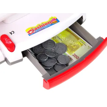 Zestaw małego sprzedawcy – kasa sklepowa z akcesoriami edukacyjnymi