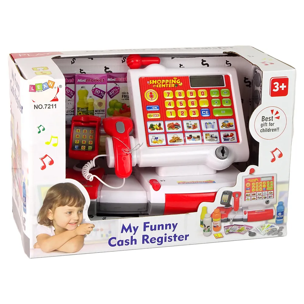 Nowoczesna kasa zabawkowa dla dzieci rozwijająca umiejętności liczenia