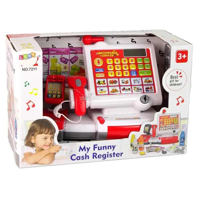 Nowoczesna kasa zabawkowa dla dzieci rozwijająca umiejętności liczenia