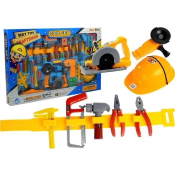 Zestaw narzędzi warsztatowy dla dzieci z 55 elementami i pasem narzędziowym