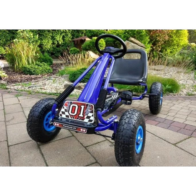 gokart na pedały z ręcznym hamulcem i regulowanym siedzeniem