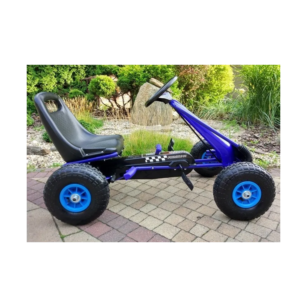 sportowa kierownica gokarta dla dzieci w kolorze niebieskim