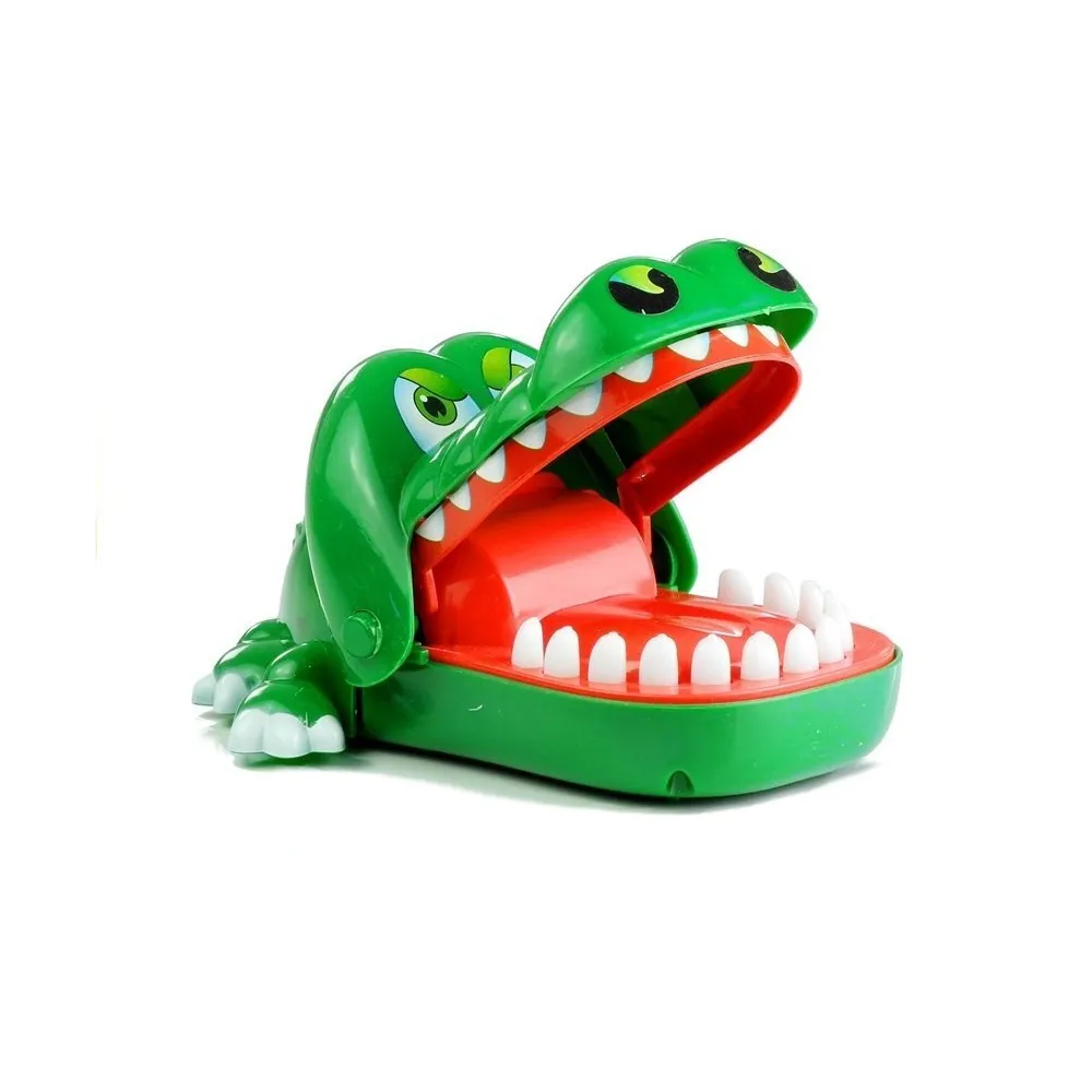 Zabawka krokodyl z szeroko otwartą paszczą do gry zręcznościowej