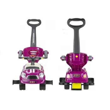 Jeździk coupe z muzycznymi przyciskami na kierownicy i podnóżkiem