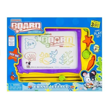 Tablica Znikopis Morski + 3 Pieczątki Kolorowe Tło