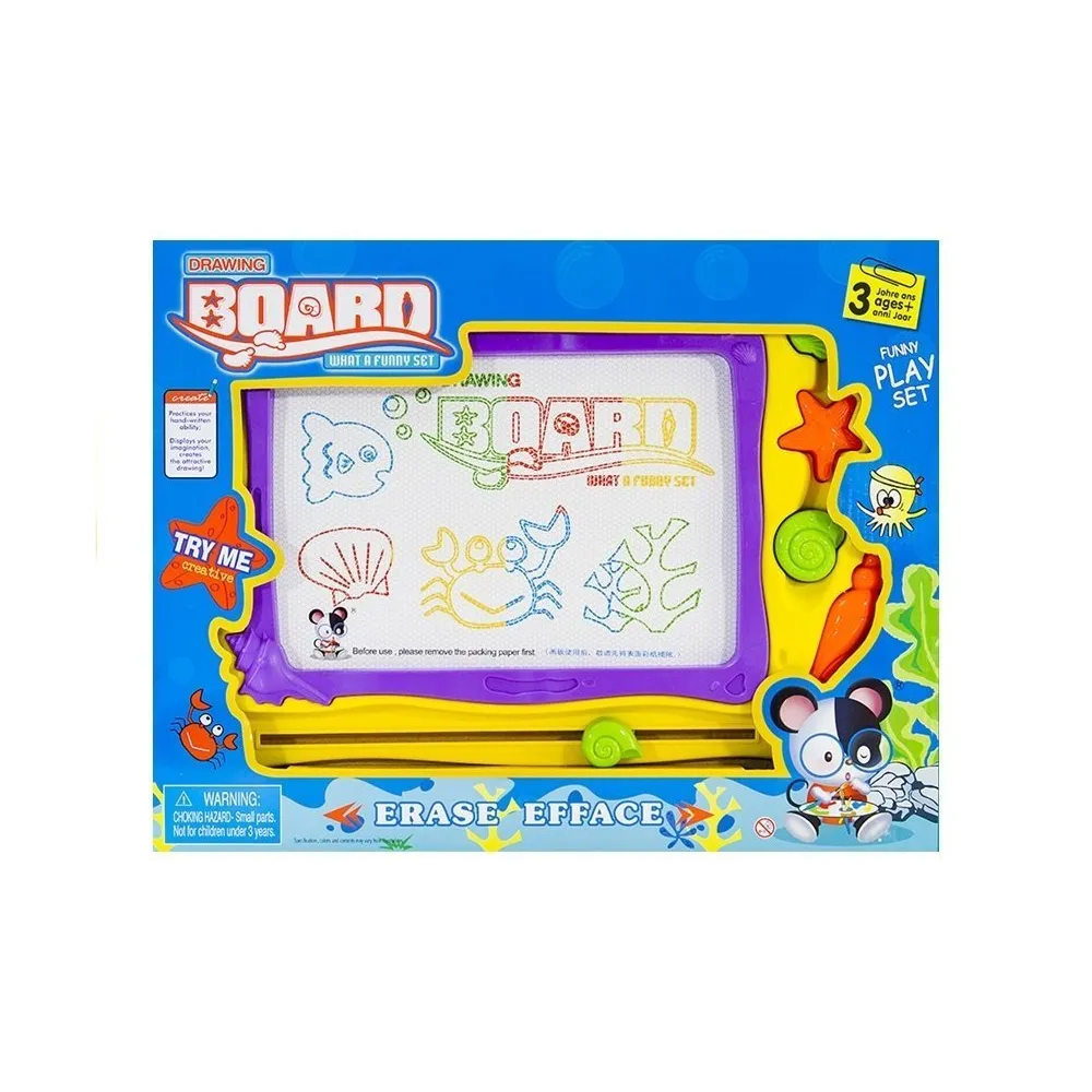 Tablica Znikopis Morski + 3 Pieczątki Kolorowe Tło