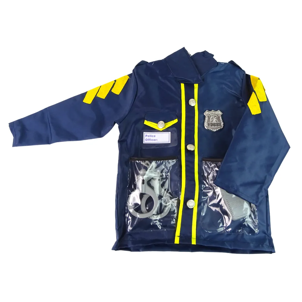 Strój Przebranie Policjanta Akcesoria Odznaka Karnawał 8 El.