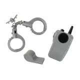 Strój Przebranie Policjanta Akcesoria Odznaka Karnawał 8 El.