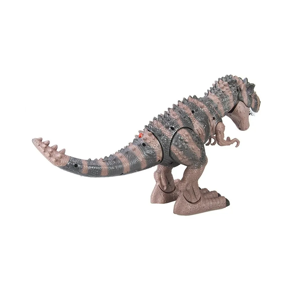 Zabawka prehistoryczna Tyranozaur Rex, brązowy, ruchomy z efektami