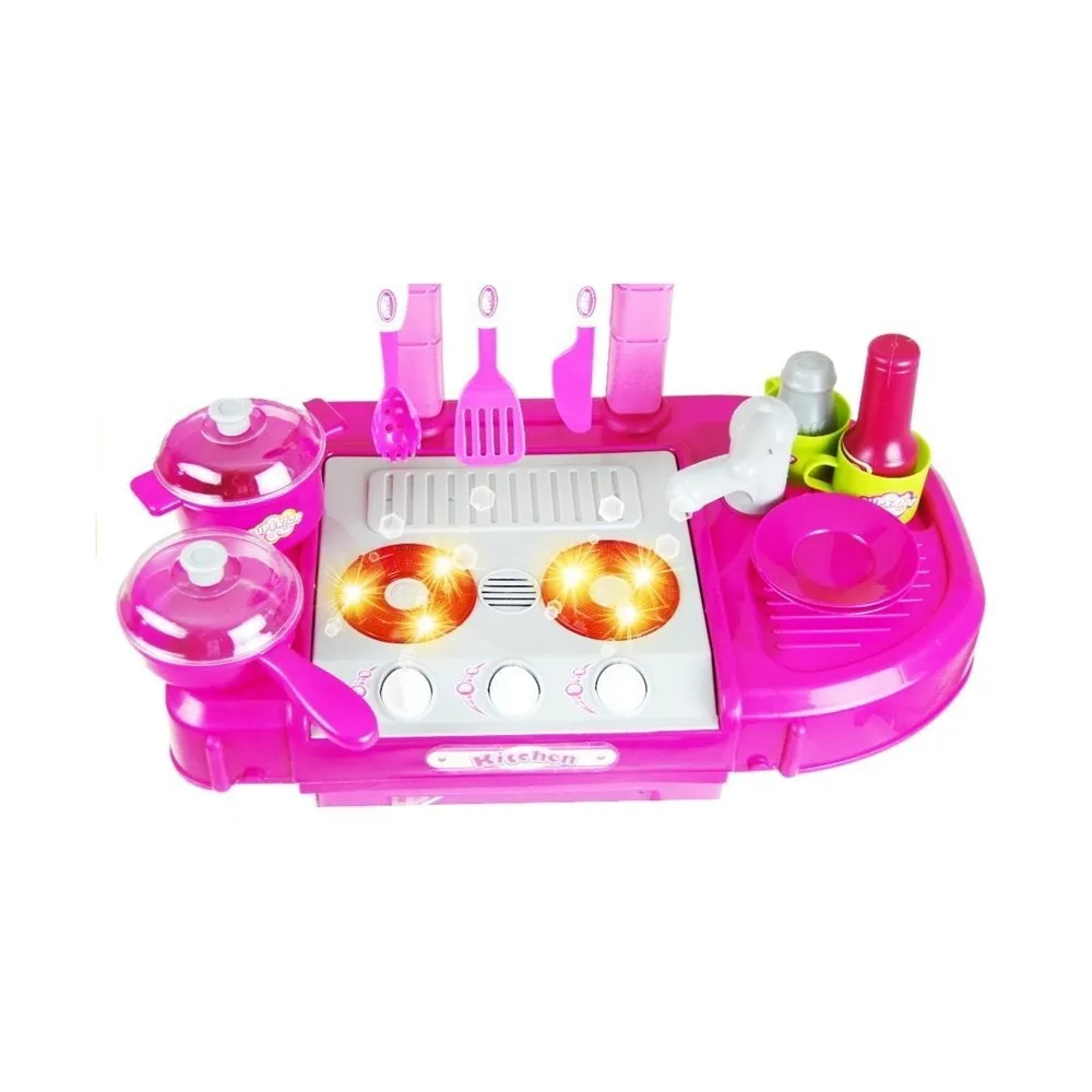 Kolorowy zestaw do zabawy w kucharza z funkcją składania i transportu