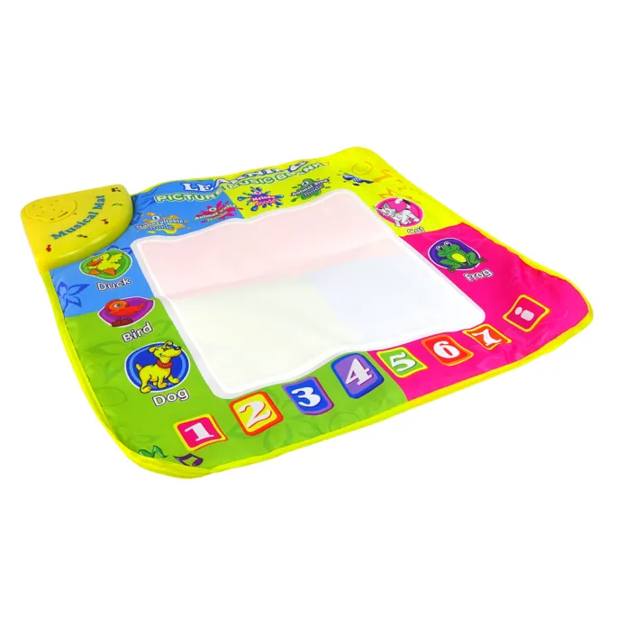 Kolorowa edukacyjna mata wodna z szablonem i pisakiem dla dzieci