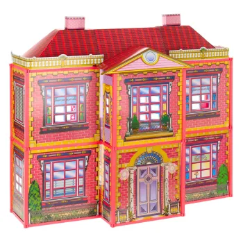 Willa Duży Domek Dla Lalek 6 Pokoi Meble Akcesoria 128 el.