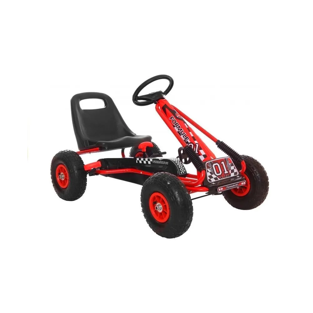 Gokart Czerwony A-15 Pompowane Koła