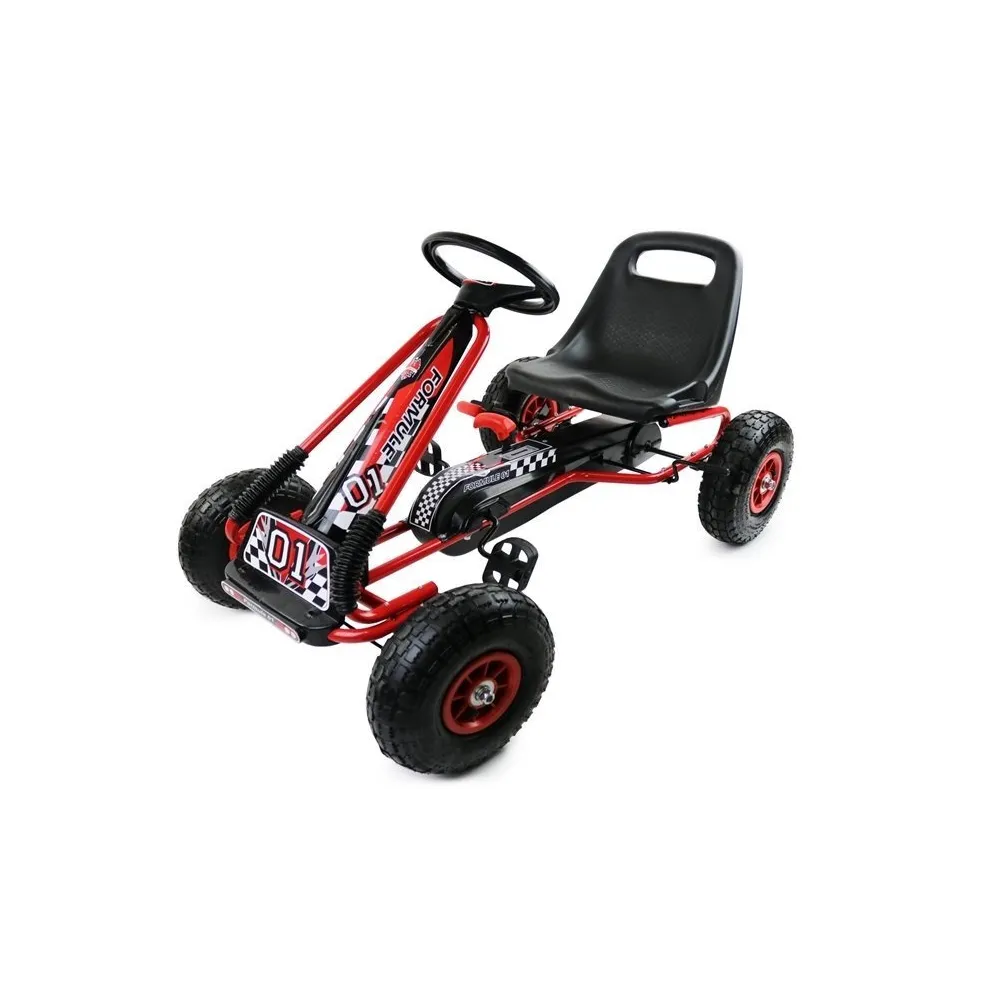 Gokart Czerwony A-15 Pompowane Koła