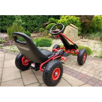 Gokart Czerwony A-15 Pompowane Koła