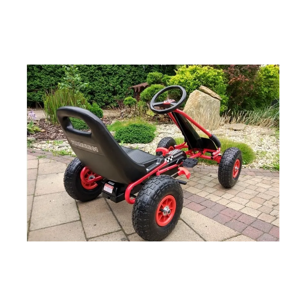Gokart Czerwony A-15 Pompowane Koła