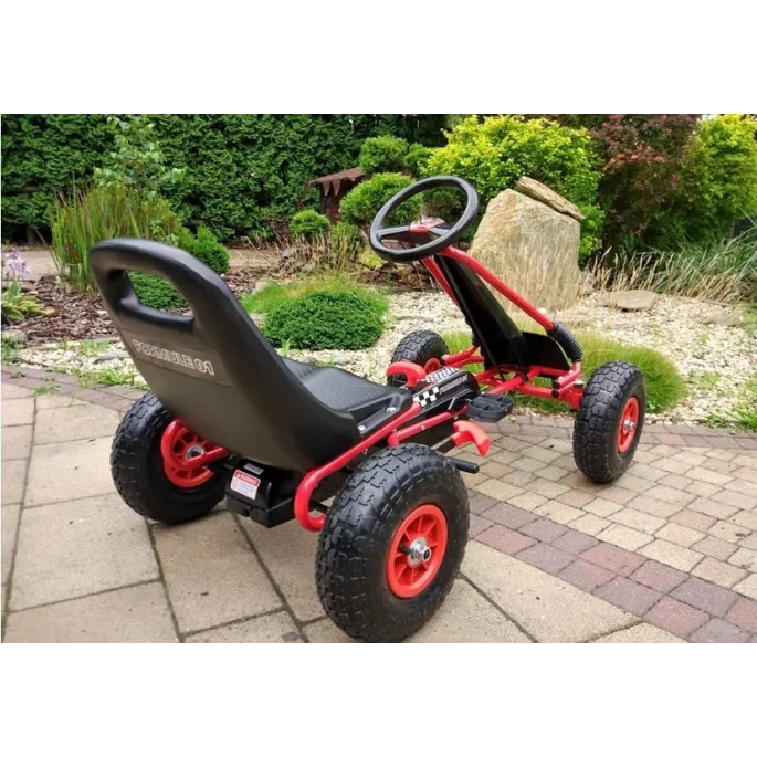 Gokart Czerwony A-15 Pompowane Koła