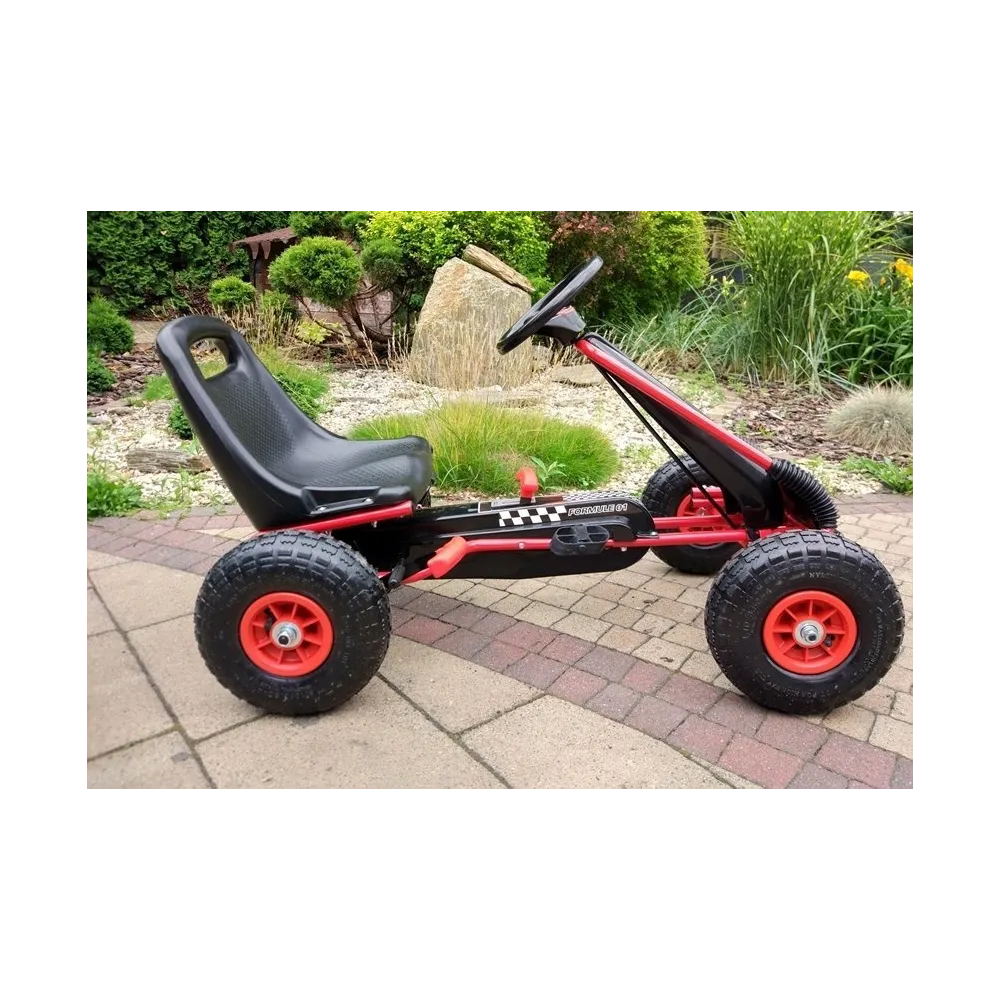 Gokart Czerwony A-15 Pompowane Koła