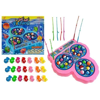 Zestaw do łowienia rybek w kąpieli z kolorowymi wędkami i rybkami