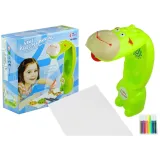 Projektor Do Rysowania Rzutnik Krówka 3 Dyski Pisaki Zielony 3w1