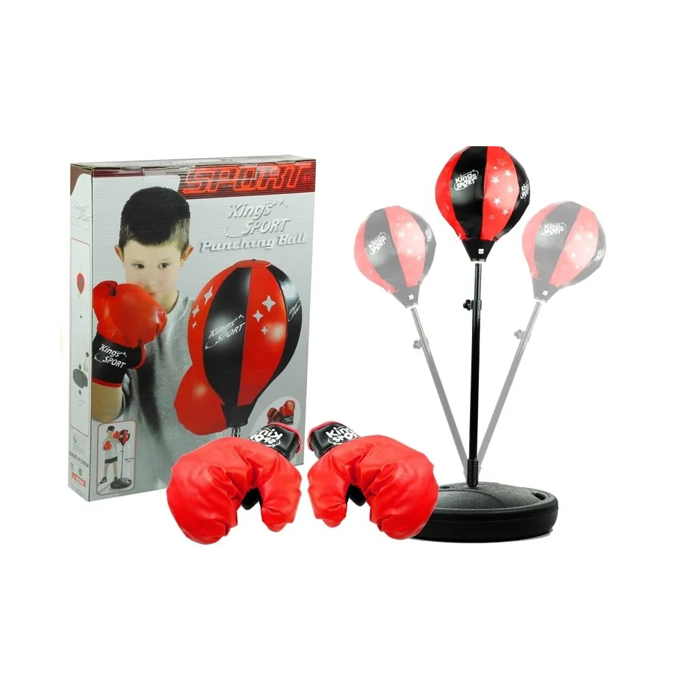 Zestaw bokserski z gruszką i rękawicami na stojaku dla dzieci