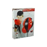 Zestaw bokserski dla dzieci z podstawą, rękawicami i gruszką na wysięgniku