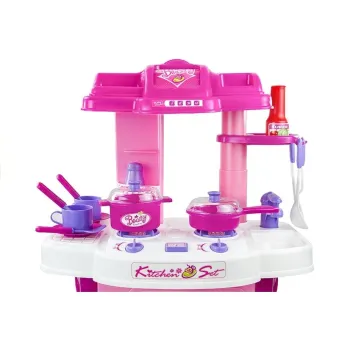 Kolorowa kuchnia z timerem i 22 akcesoriami dla małych kucharzy