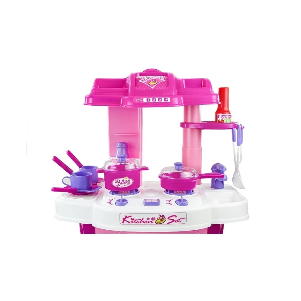 Kolorowa kuchnia z timerem i 22 akcesoriami dla małych kucharzy