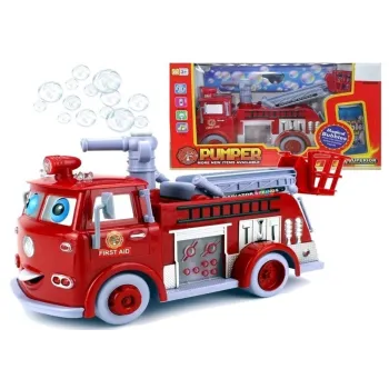 Interaktywny wóz strażacki zabawka dla dzieci z bańkami mydlanymi