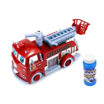 Kolorowy wóz strażacki dla dzieci z puszczaniem baniek mydlanych