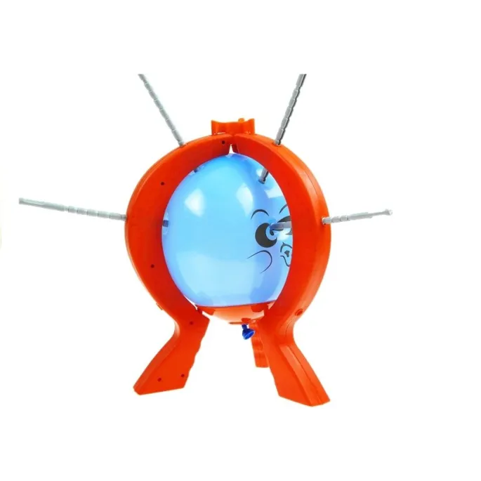 Widok zestawu do gry z pękającymi balonami i pałeczkami