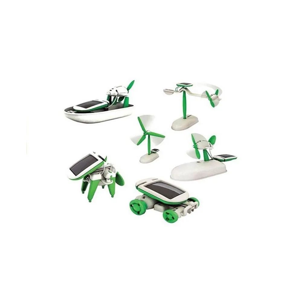 Auto i wiatrak solarne z zestawu edukacyjnego dla młodych odkrywców