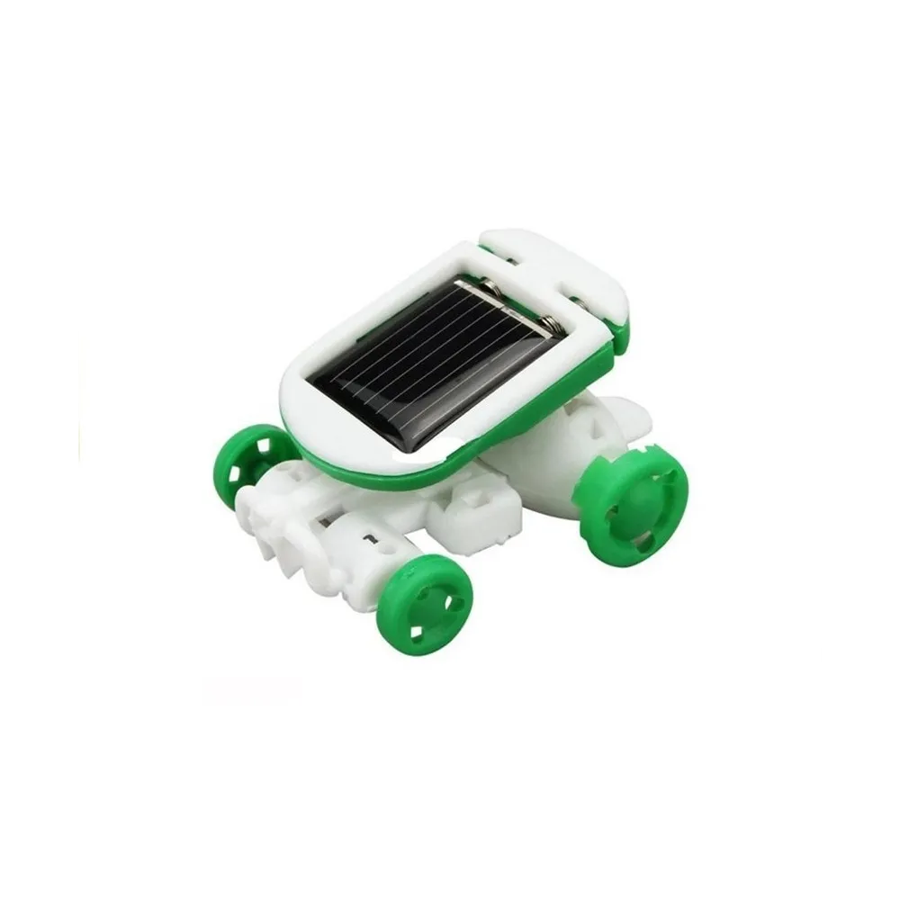 Ilustrowana instrukcja i kolorowe elementy zestawu robot solarny dla dzieci
