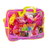 Kolorowy komplet naczyń do zabawy dla małych kucharek i kucharzy