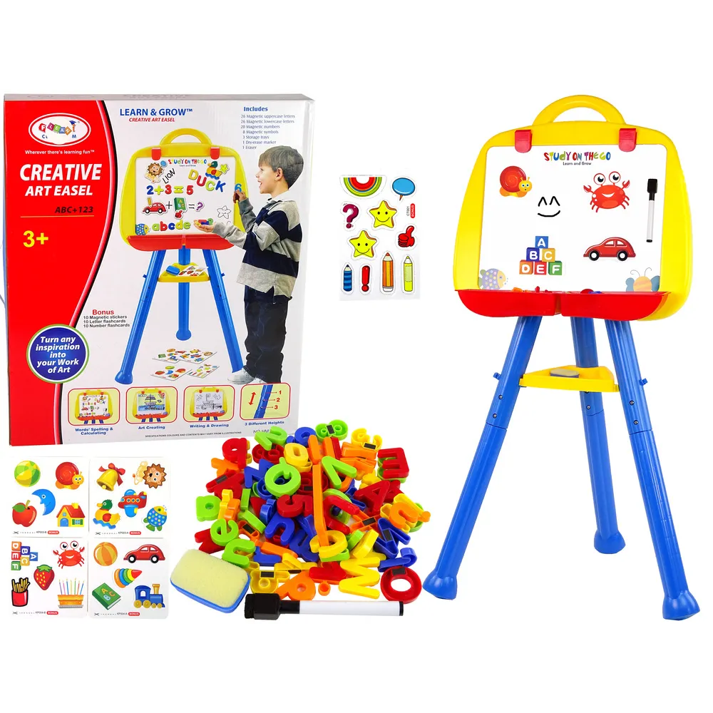 Tablica Magnetyczna Stojąca Pisak Magnes Niebieska