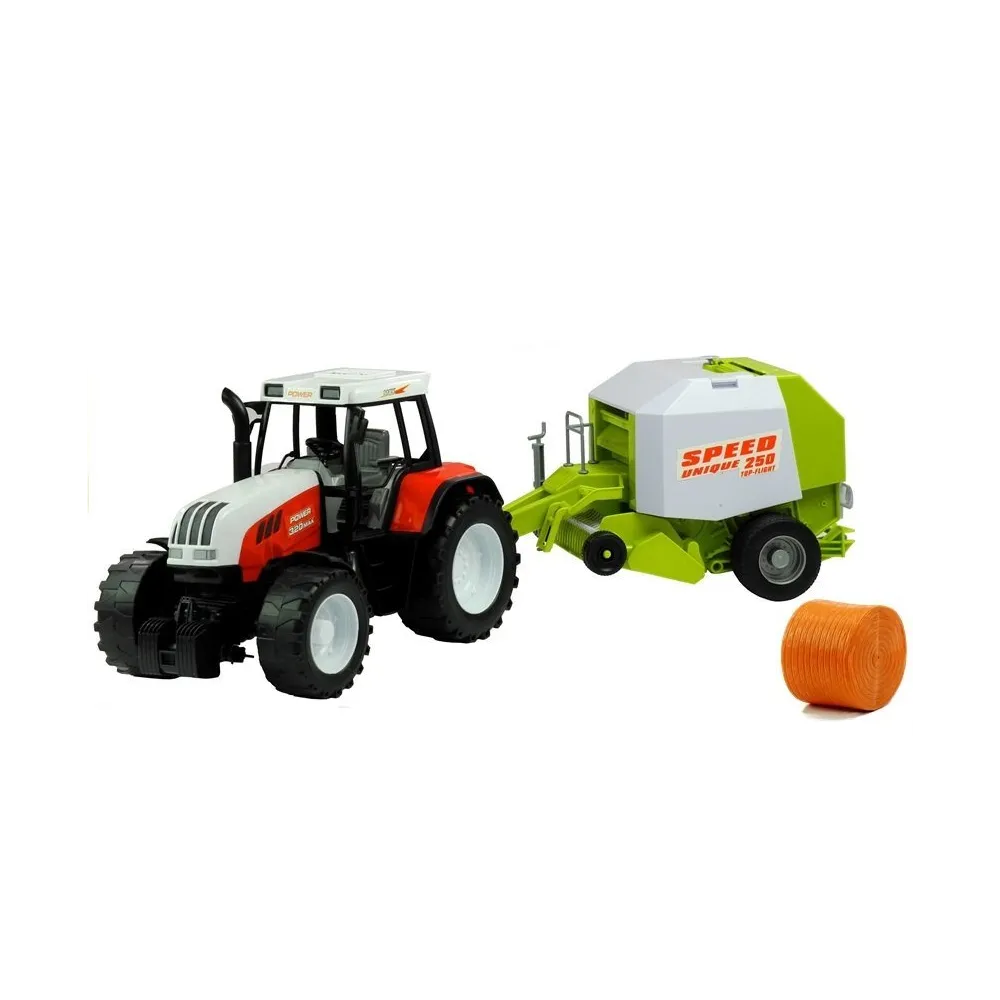 Prasa do słomy z obracającym się podbierakiem, część zestawu traktorowego