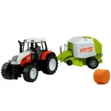 Prasa do słomy z obracającym się podbierakiem, część zestawu traktorowego