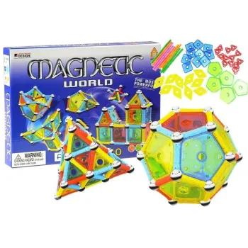 Klocki Magnetyczne Magnetic World 110 Elementów