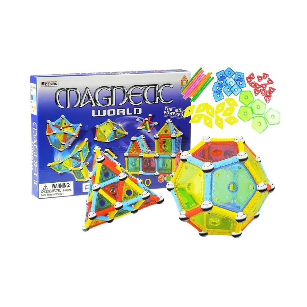 Klocki Magnetyczne Magnetic World 110 Elementów