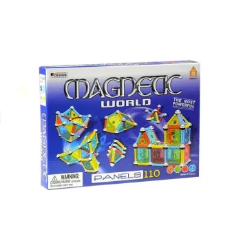 Klocki Magnetyczne Magnetic World 110 Elementów