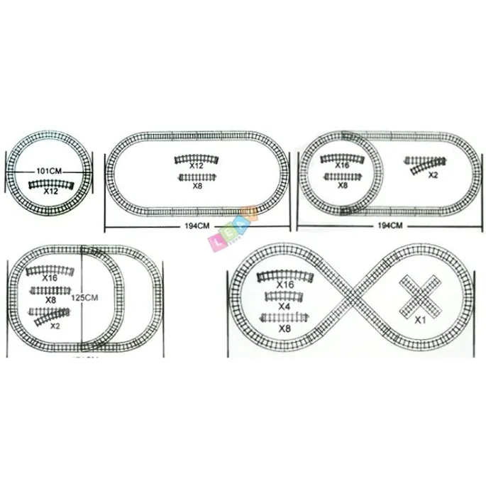 Atrakcyjny zestaw pociągowy dla dzieci z rozjazdami