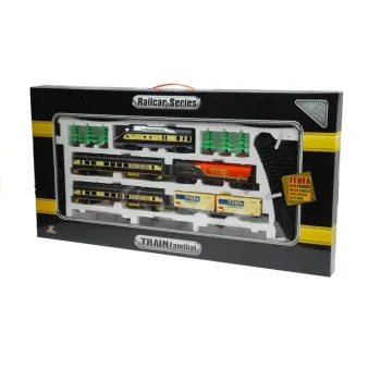 Duży zestaw kolejowy FENFA z elementami do budowy tras