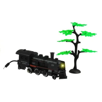 Cztery wagony na torze kolejowym o długości 156 cm