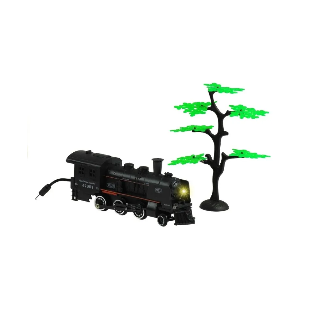 Cztery wagony na torze kolejowym o długości 156 cm