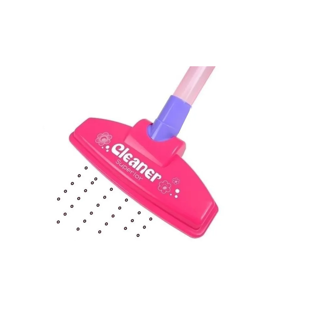 Odkurzacz zabawkowy dla dziewczynki z detalami i wygodnym uchwytem