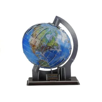 Elementy puzzli 3D do złożenia globusa krok po kroku