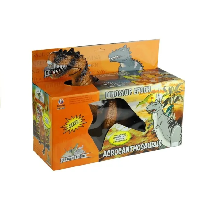 Duży Dinozaur na Baterie Chodzi Świeci 36 CM