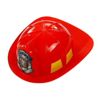 Realistycznie odwzorowany wóz strażacki, kask oraz sprzęt ratowniczy