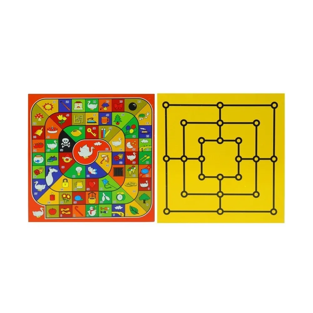 Różne plansze i pionki z zestawu gier 18w1