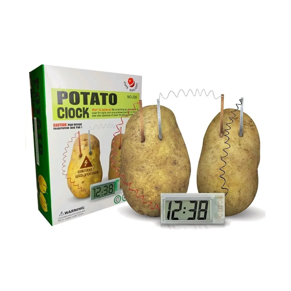 Zestaw naukowy do budowy zegara z ziemniaka dla dzieci powyżej 8 lat